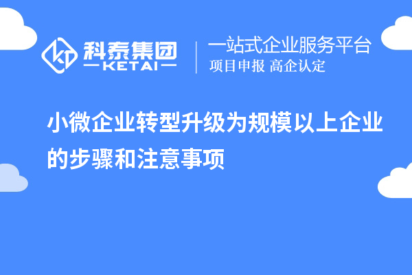 小微企業(yè)轉(zhuǎn)型升級為規(guī)模以上企業(yè)的步驟和注意事項(xiàng)