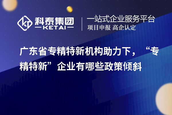 廣東省專精特新機構(gòu)助力下，“專精特新” 企業(yè)有哪些政策傾斜