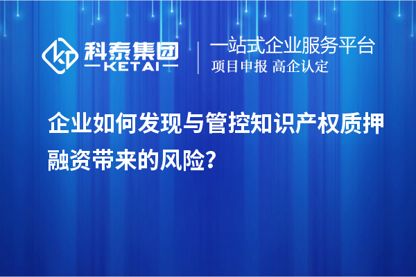 企業如何發現與管控知識產權質押融資帶來的風險？