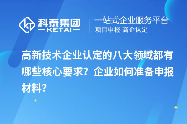 高新技術企業認定的八大領域都有哪些核心要求？企業如何準備申報材料？
