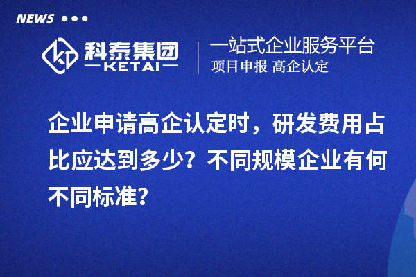 企業(yè)申請高企認定時，研發(fā)費用占比應達到多少？不同規(guī)模企業(yè)有何不同標準？