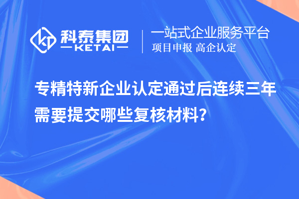 專精特新企業認定通過后連續三年需要提交哪些復核材料？