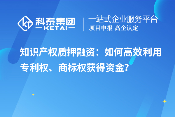 知識產權質押融資：如何高效利用專利權、商標權獲得資金？
