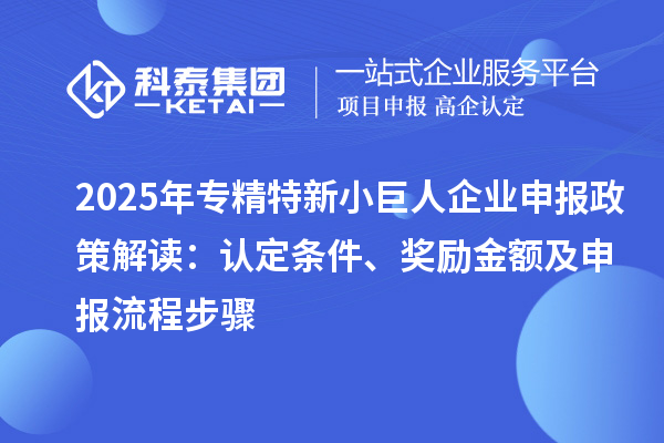 2025年專精特新<a href=http://www.xjsygy.com/zjtx/ target=_blank class=infotextkey>小巨人企業申報</a>政策解讀：認定條件、獎勵金額及申報流程步驟