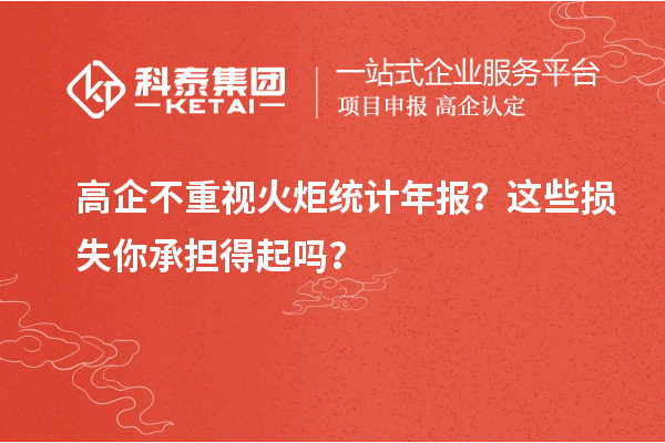 高企不重視火炬統計年報？這些損失你承擔得起嗎？