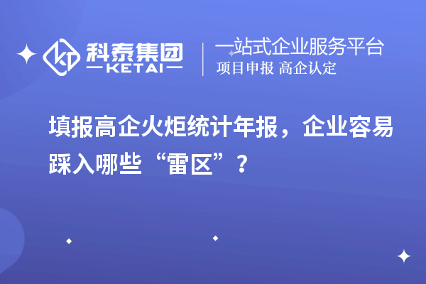 填報高企火炬統(tǒng)計年報，企業(yè)容易踩入哪些“雷區(qū)”？