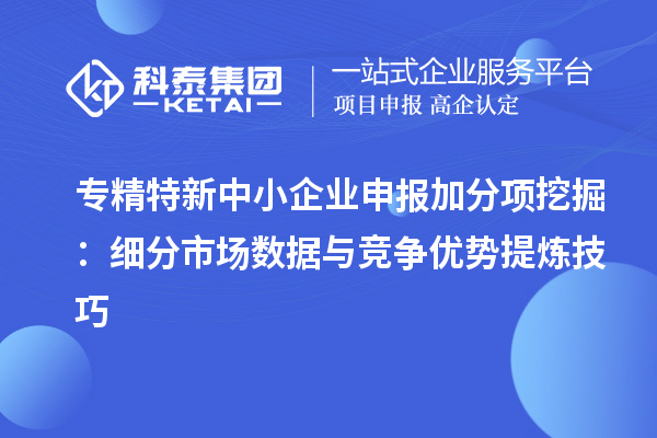 專精特新中小企業(yè)申報(bào)加分項(xiàng)挖掘：細(xì)分市場(chǎng)數(shù)據(jù)與競(jìng)爭(zhēng)優(yōu)勢(shì)提煉技巧