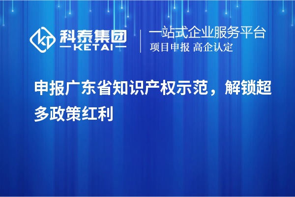 申報廣東省知識產權示范，解鎖超多政策紅利