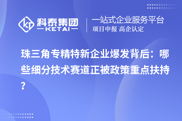 珠三角專精特新企業(yè)爆發(fā)背后：哪些細分技術(shù)賽道正被政策重點扶持？